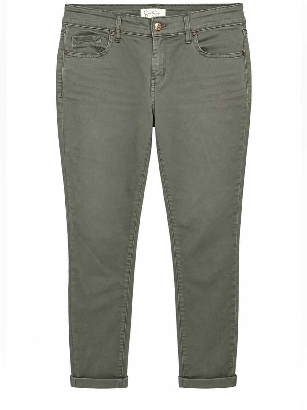 Jessica Simpson Olive Green Relaxed Skinny Cropped Women’s Jeans